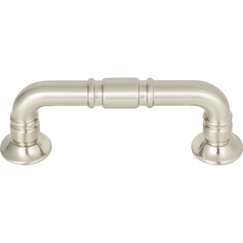 Top Knobs TK1001BSN: 3" cc Kent D-Handle Cabinet Pull - Brushed Satin Nickel