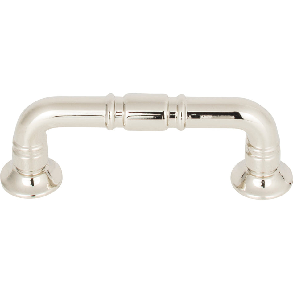 Top Knobs TK1001PN: 3" cc Kent D-Handle Cabinet Pull - Polished Nickel