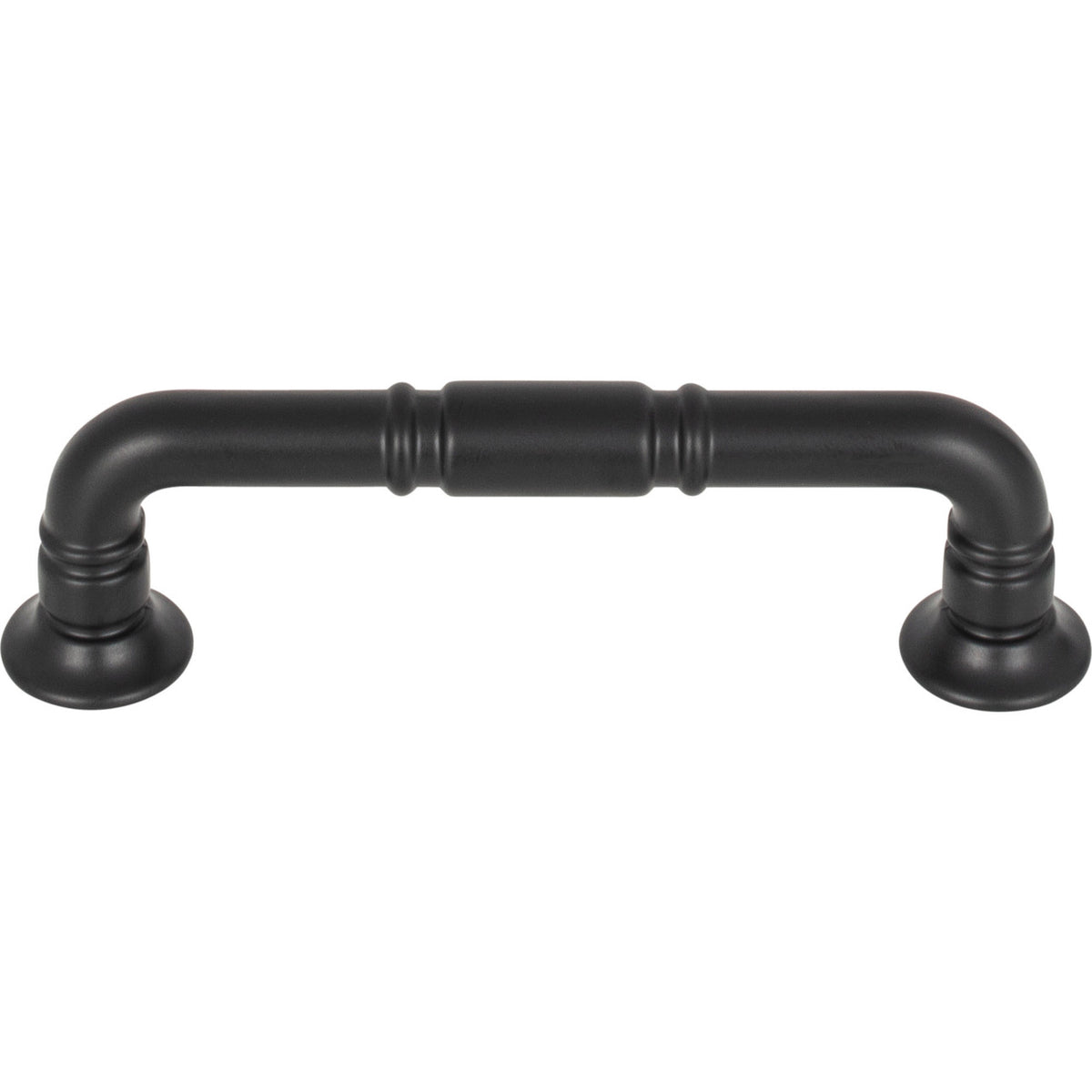 Top Knobs TK1002BLK: 3-3/4" cc Kent D-Handle Cabinet Pull - Flat Black