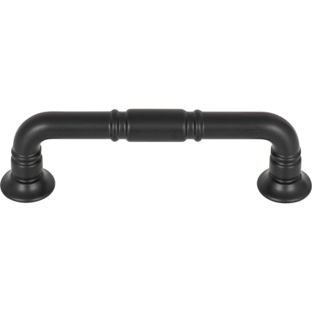 Top Knobs TK1002BLK: 3-3/4" cc Kent D-Handle Cabinet Pull - Flat Black