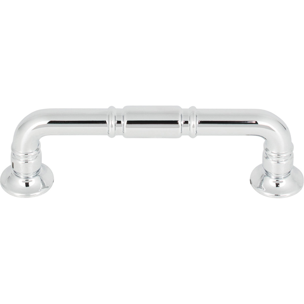 Top Knobs TK1002PC: 3-3/4" cc Kent D-Handle Cabinet Pull - Polished Chrome
