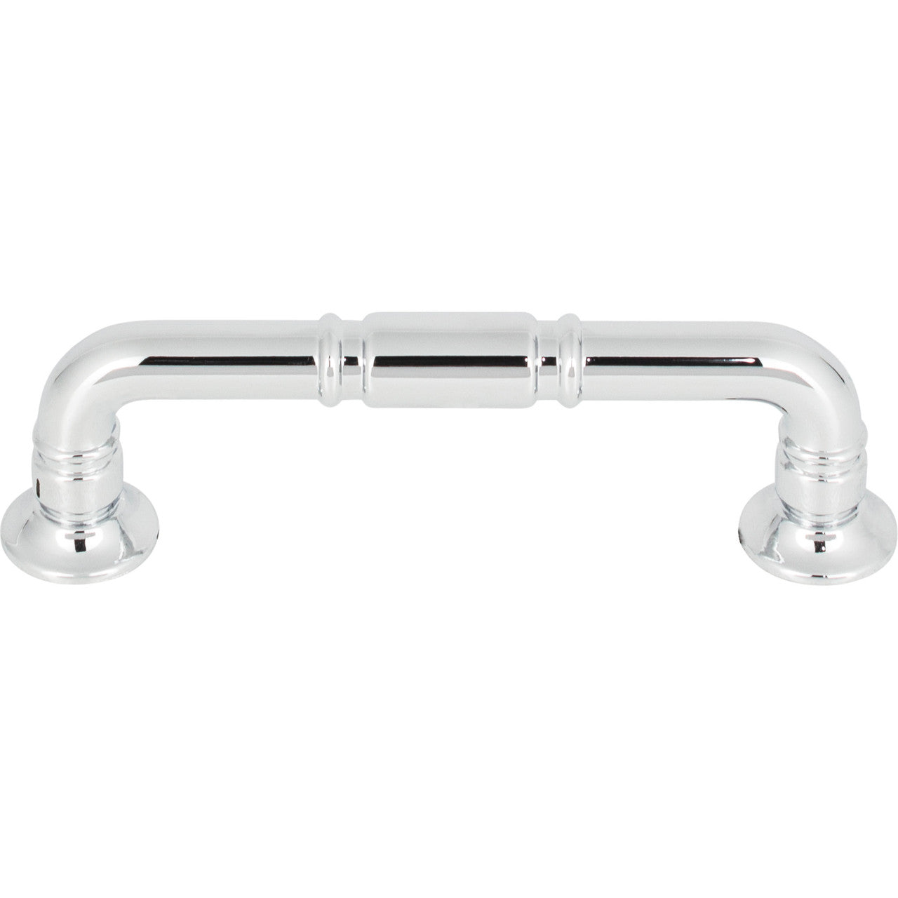 Top Knobs TK1002PC: 3-3/4" cc Kent D-Handle Cabinet Pull - Polished Chrome