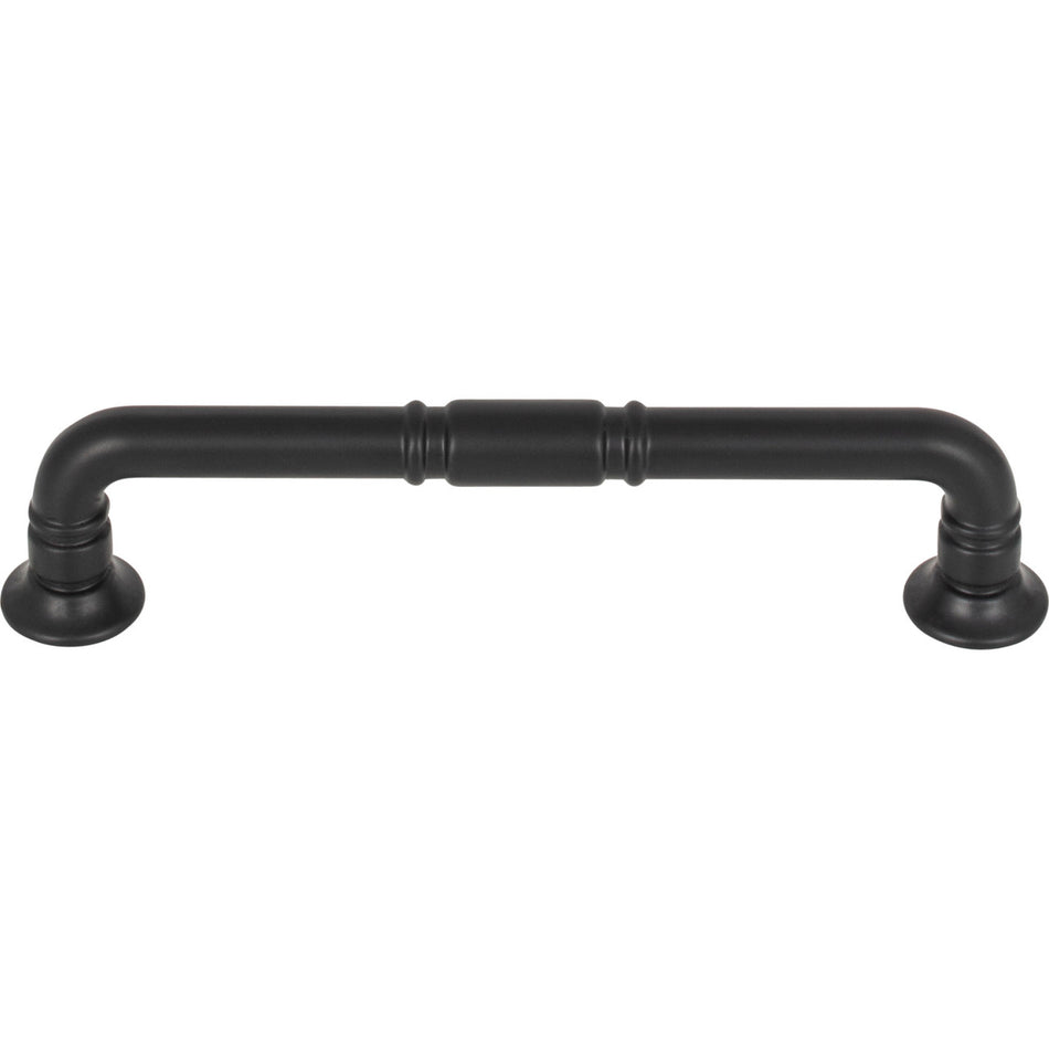Top Knobs TK1003BLK: 5-1/16" cc Kent D-Handle Cabinet Pull - Flat Black