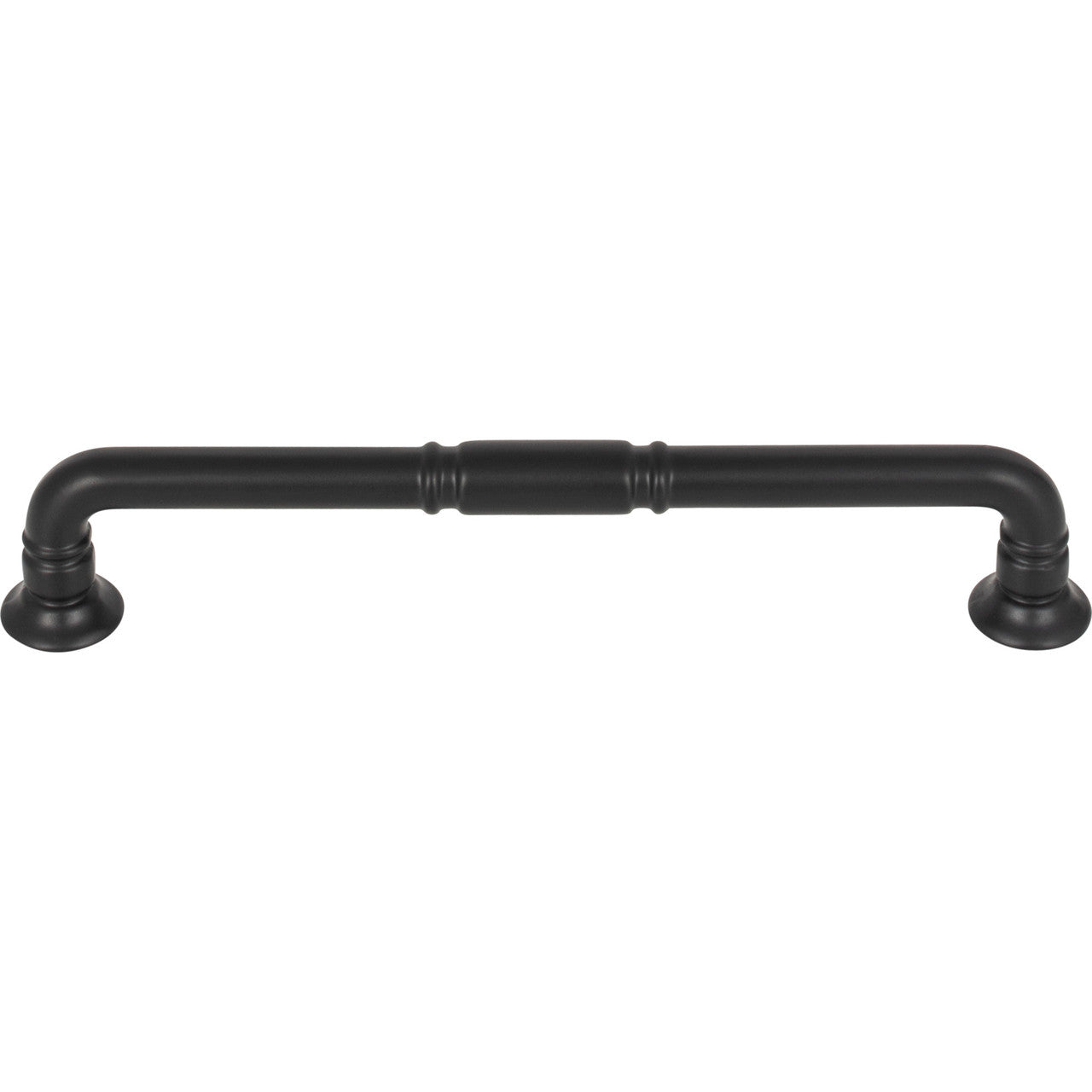 Top Knobs TK1004BLK: 6-5/16" cc Kent D-Handle Cabinet Pull - Flat Black
