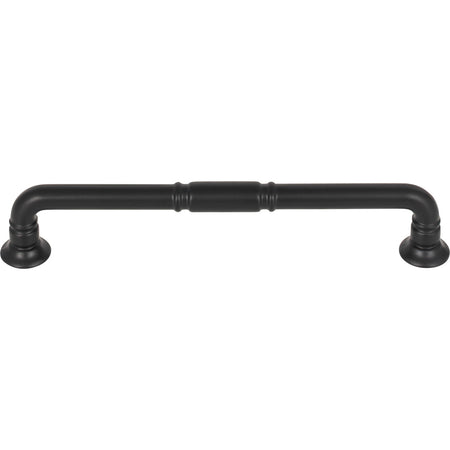 Top Knobs TK1004BLK: 6-5/16" cc Kent D-Handle Cabinet Pull - Flat Black