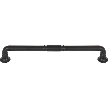 Top Knobs TK1005BLK: 7-9/16" cc Kent D-Handle Cabinet Pull - Flat Black