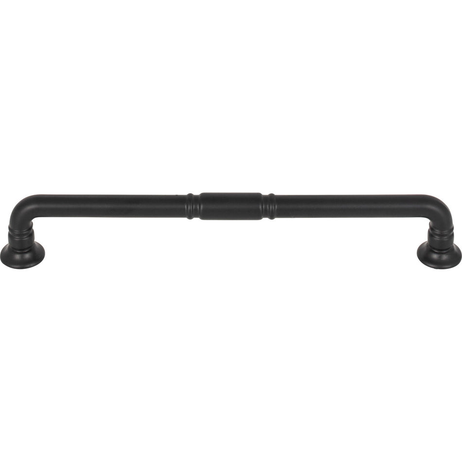 Top Knobs TK1005BLK: 7-9/16" cc Kent D-Handle Cabinet Pull - Flat Black