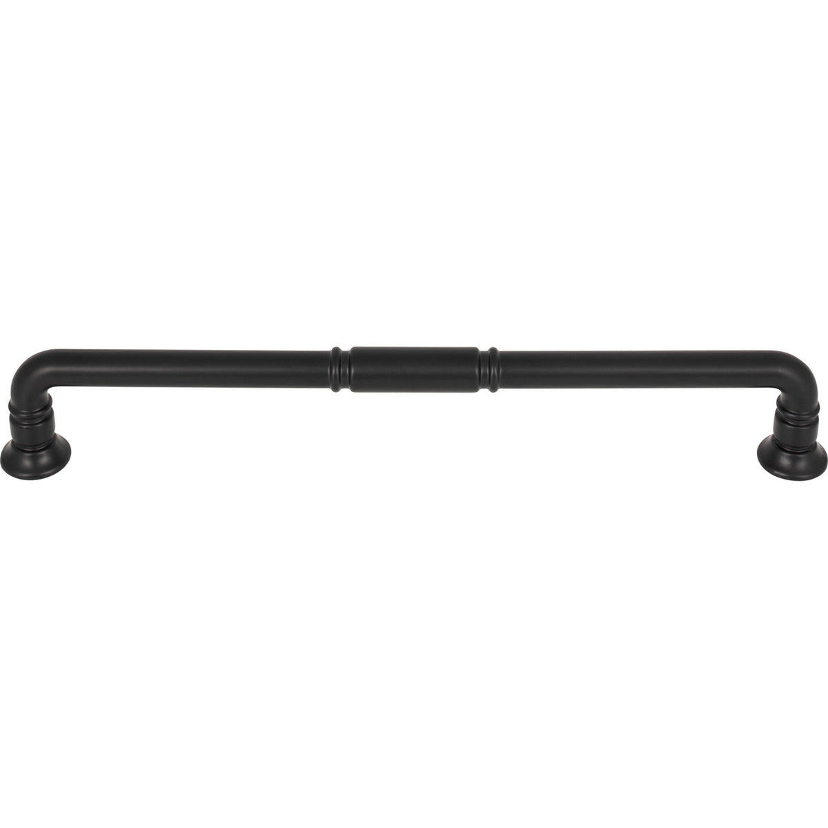 Top Knobs TK1008BLK: 12" cc Kent D-Handle Appliance Pull - Flat Black