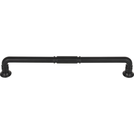 Top Knobs TK1008BLK: 12" cc Kent D-Handle Appliance Pull - Flat Black
