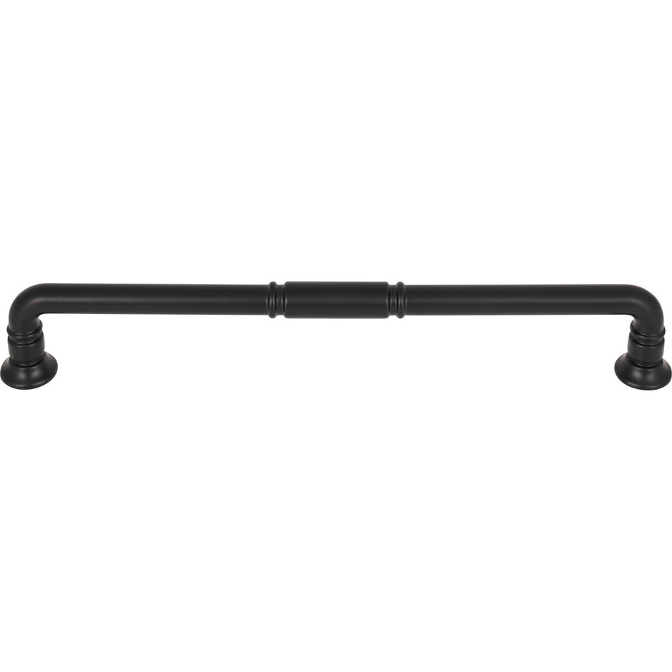 Top Knobs TK1008BLK: 12" cc Kent D-Handle Appliance Pull - Flat Black