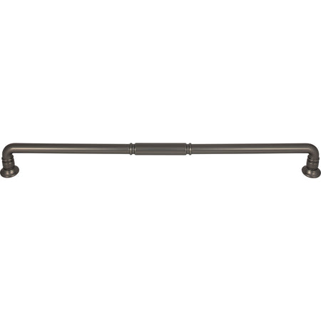 Top Knobs TK1009AG: 18" cc Kent D-Handle Appliance Pull - Ash Gray