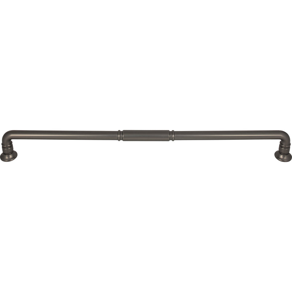Top Knobs TK1009AG: 18" cc Kent D-Handle Appliance Pull - Ash Gray