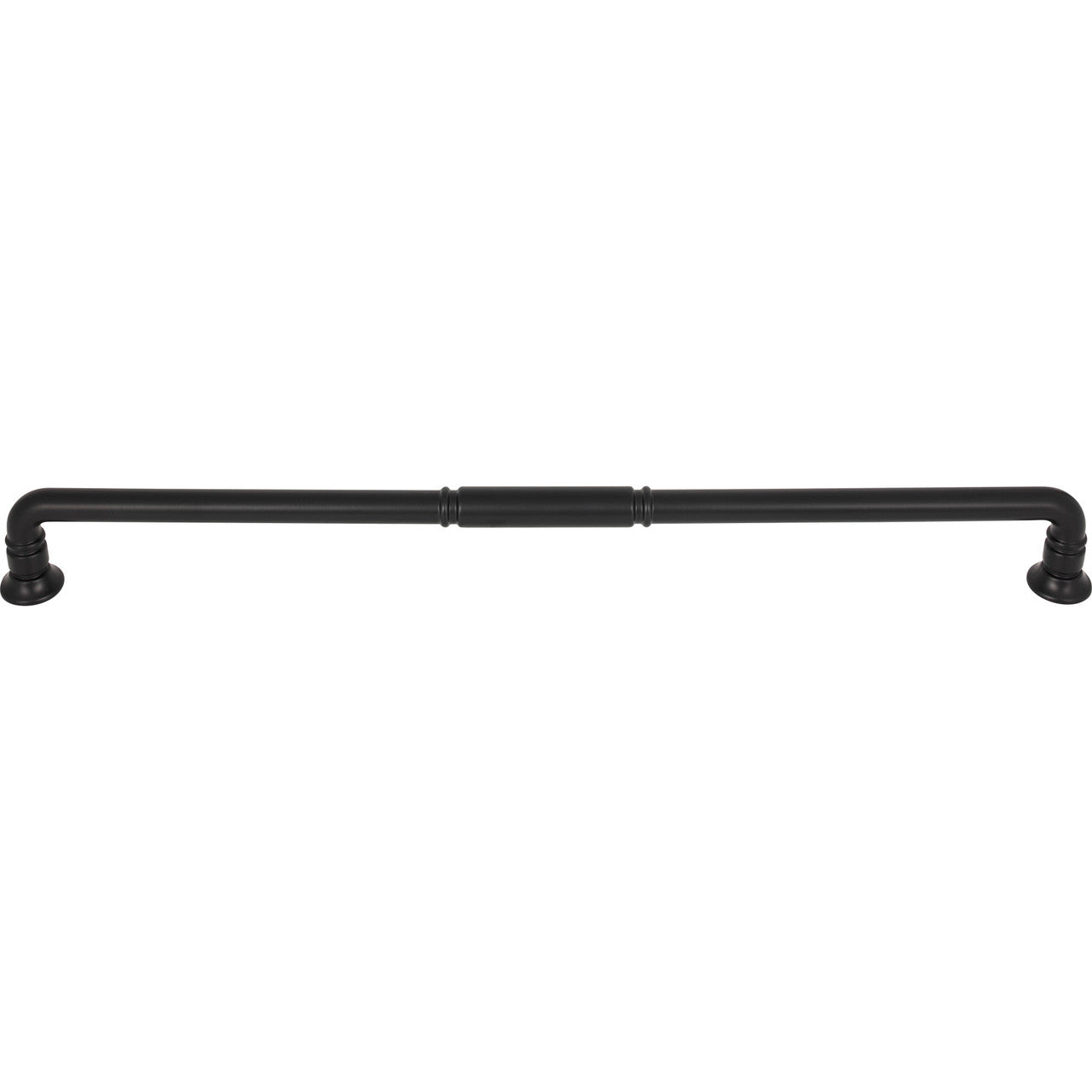 Top Knobs TK1009BLK: 18" cc Kent D-Handle Appliance Pull - Flat Black