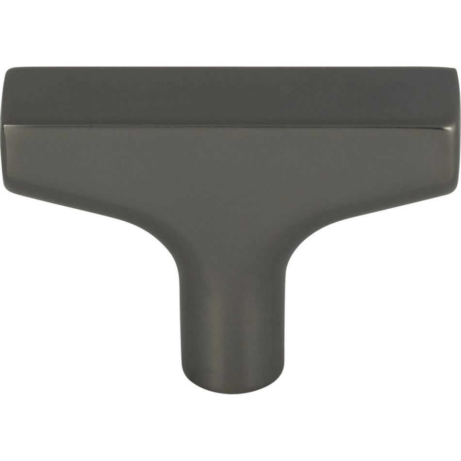 Top Knobs TK1010AG: 2" Riverside T-Bar Cabinet Knob - Ash Gray