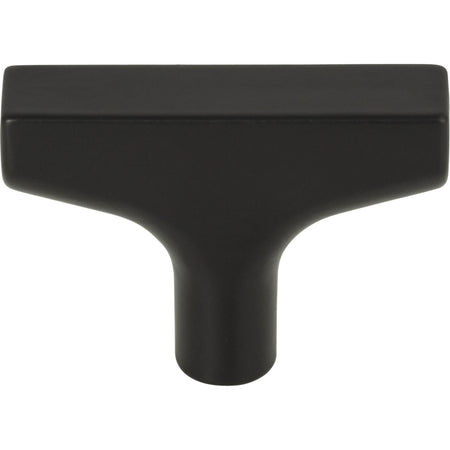 Top Knobs TK1010BLK: 2" Riverside T-Bar Cabinet Knob - Flat Black