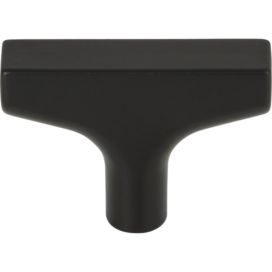 Top Knobs TK1010BLK: 2" Riverside T-Bar Cabinet Knob - Flat Black