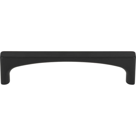 Top Knobs TK1012BLK: 3-3/4" cc Riverside Square Bar Cabinet Pull - Flat Black