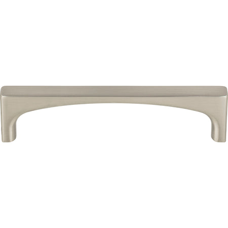Top Knobs TK1012BSN: 3-3/4" cc Riverside Square Bar Cabinet Pull - Brushed Satin Nickel