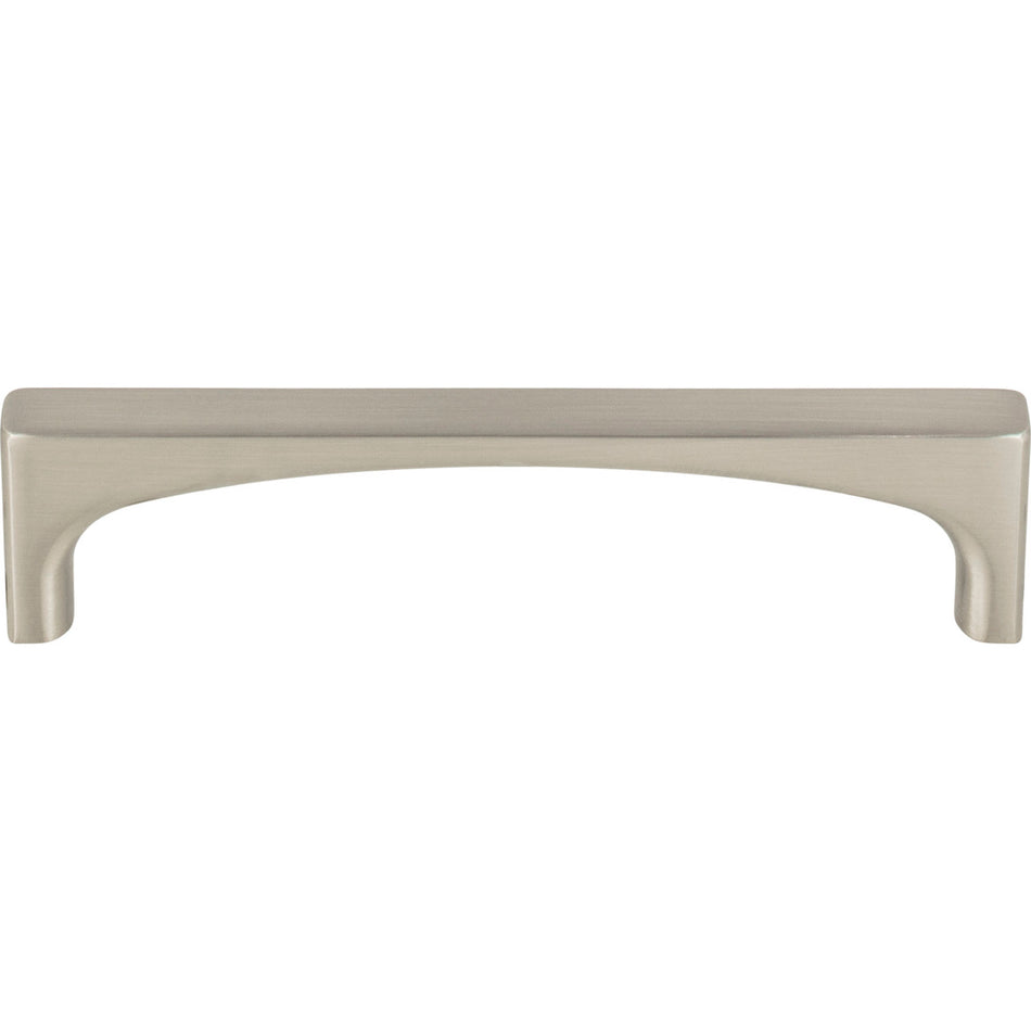 Top Knobs TK1012BSN: 3-3/4" cc Riverside Square Bar Cabinet Pull - Brushed Satin Nickel