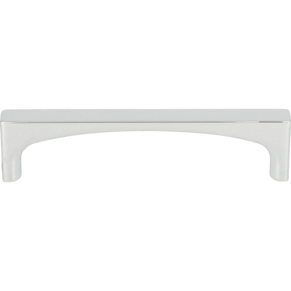 Top Knobs TK1012PC: 3-3/4" cc Riverside Square Bar Cabinet Pull - Polished Chrome