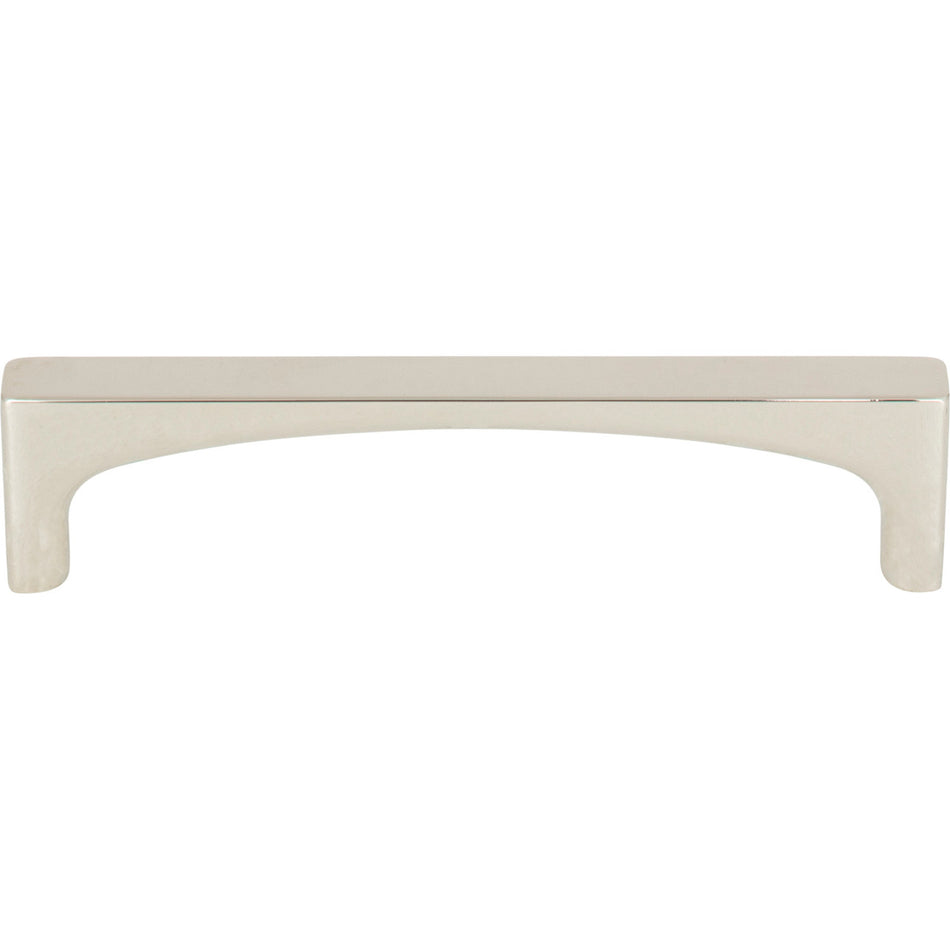 Top Knobs TK1012PN: 3-3/4" cc Riverside Square Bar Cabinet Pull - Polished Nickel