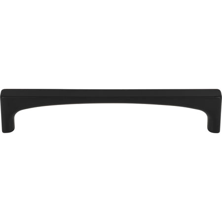 Top Knobs TK1013BLK: 5-1/16" cc Riverside Square Bar Cabinet Pull - Flat Black