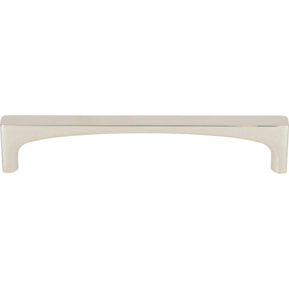 Top Knobs TK1013PN: 5-1/16" cc Riverside Square Bar Cabinet Pull - Polished Nickel