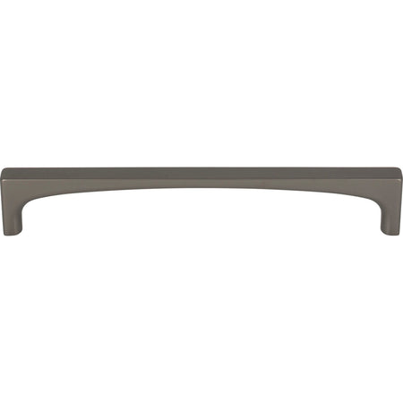 Top Knobs TK1014AG: 6-5/16" cc Riverside Square Bar Cabinet Pull - Ash Gray