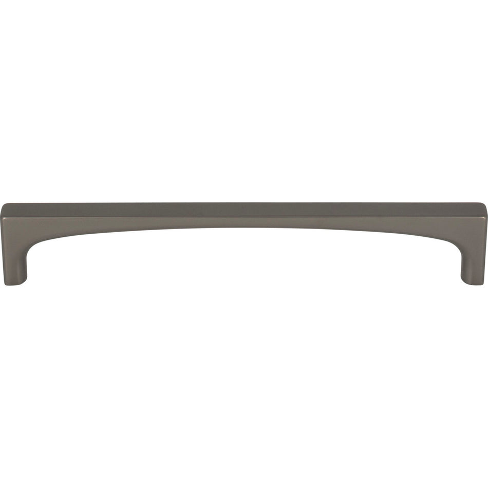 Top Knobs TK1014AG: 6-5/16" cc Riverside Square Bar Cabinet Pull - Ash Gray