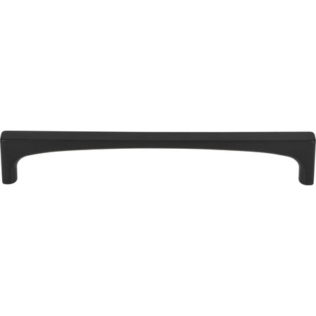 Top Knobs TK1014BLK: 6-5/16" cc Riverside Square Bar Cabinet Pull - Flat Black
