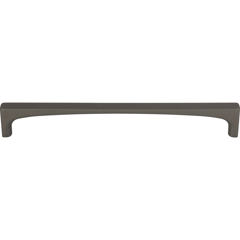 Top Knobs TK1015AG: 7-9/16" cc Riverside Square Bar Cabinet Pull - Ash Gray