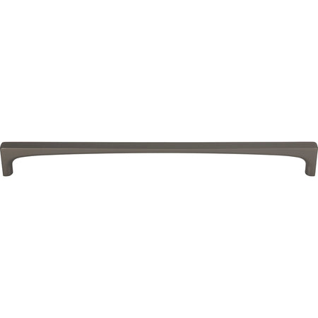 Top Knobs TK1016AG: 8-13/16" cc Riverside Square Bar Cabinet Pull - Ash Gray