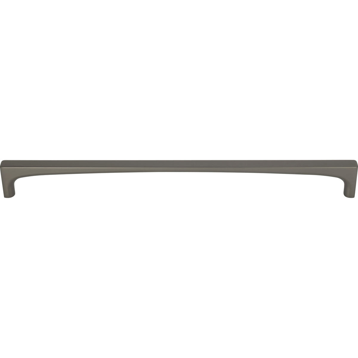 Top Knobs TK1017AG: 12" cc Riverside Square Bar Cabinet Pull - Ash Gray