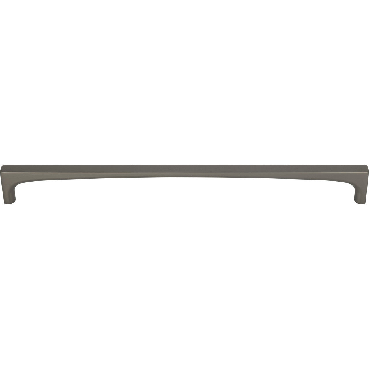 Top Knobs TK1017AG: 12" cc Riverside Square Bar Cabinet Pull - Ash Gray