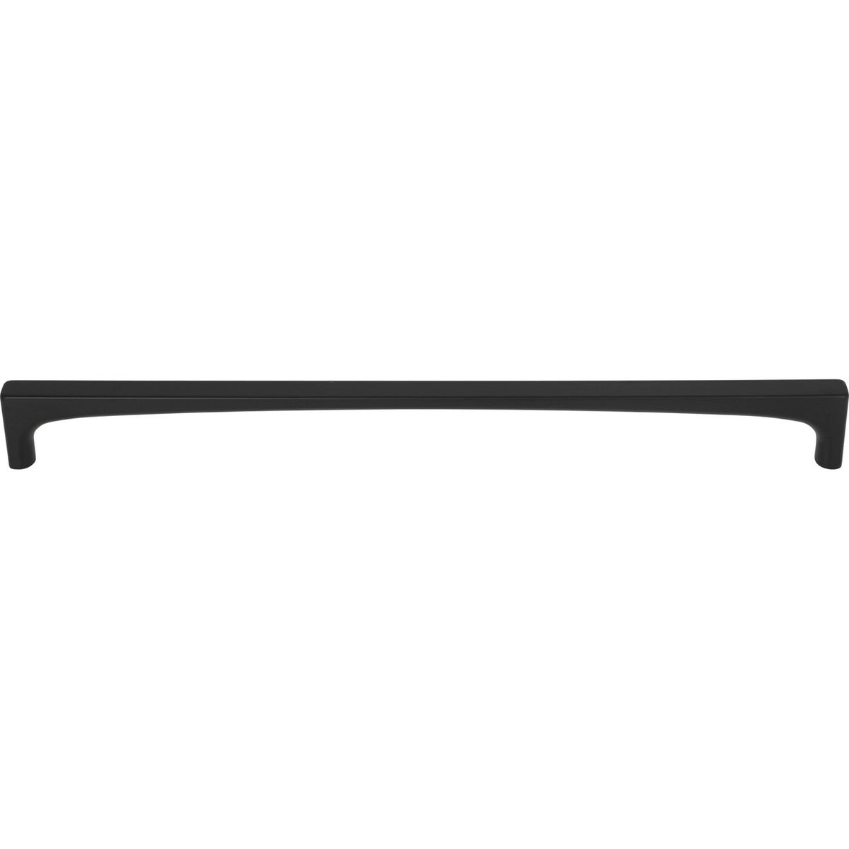 Top Knobs TK1017BLK: 12" cc Riverside Square Bar Cabinet Pull - Flat Black