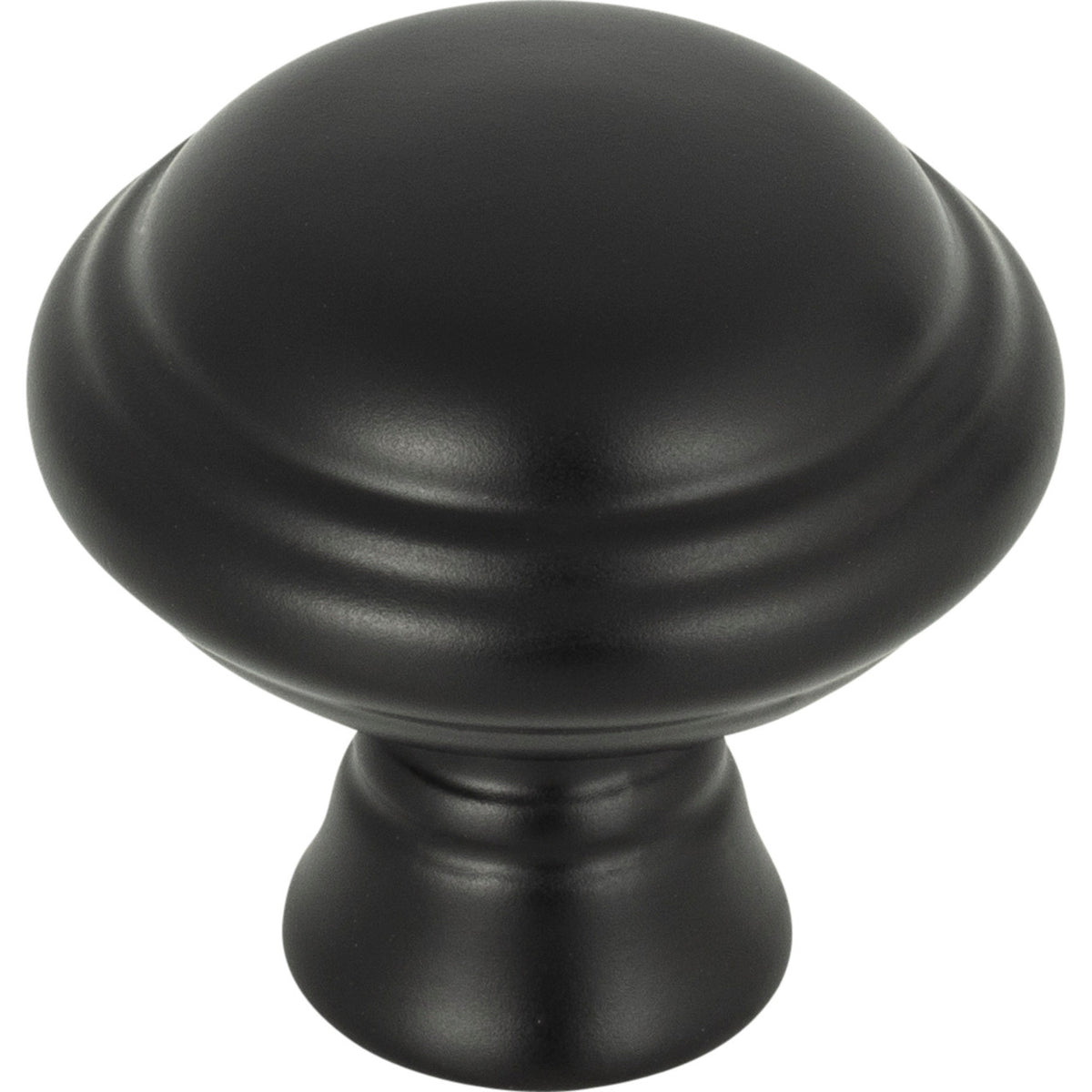 Top Knobs TK1020BLK: 1-1/4" Henderson Round Cabinet Knob - Flat Black