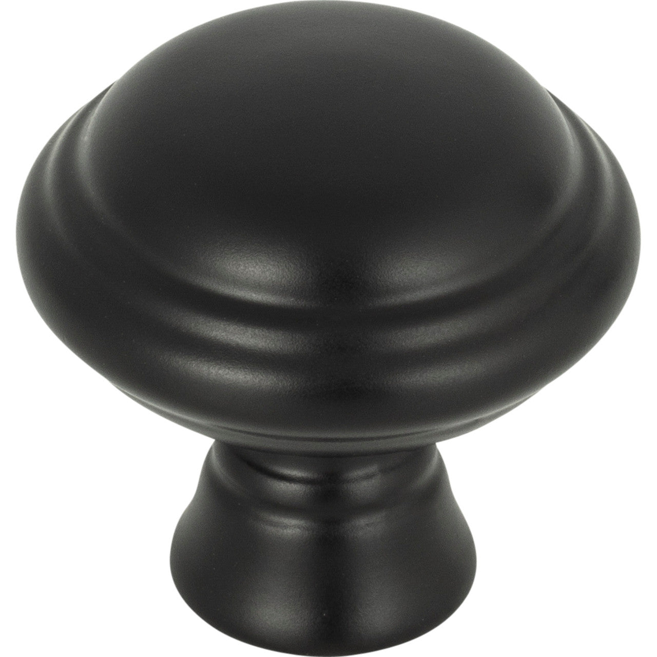 Top Knobs TK1020BLK: 1-1/4" Henderson Round Cabinet Knob - Flat Black