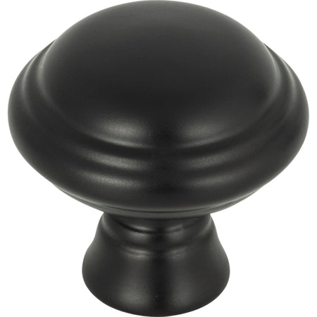 Top Knobs TK1020BLK: 1-1/4" Henderson Round Cabinet Knob - Flat Black