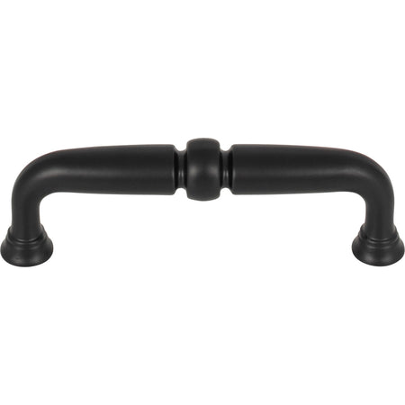 Top Knobs TK1021BLK: 3-3/4" cc Henderson D-Handle Cabinet Pull - Flat Black