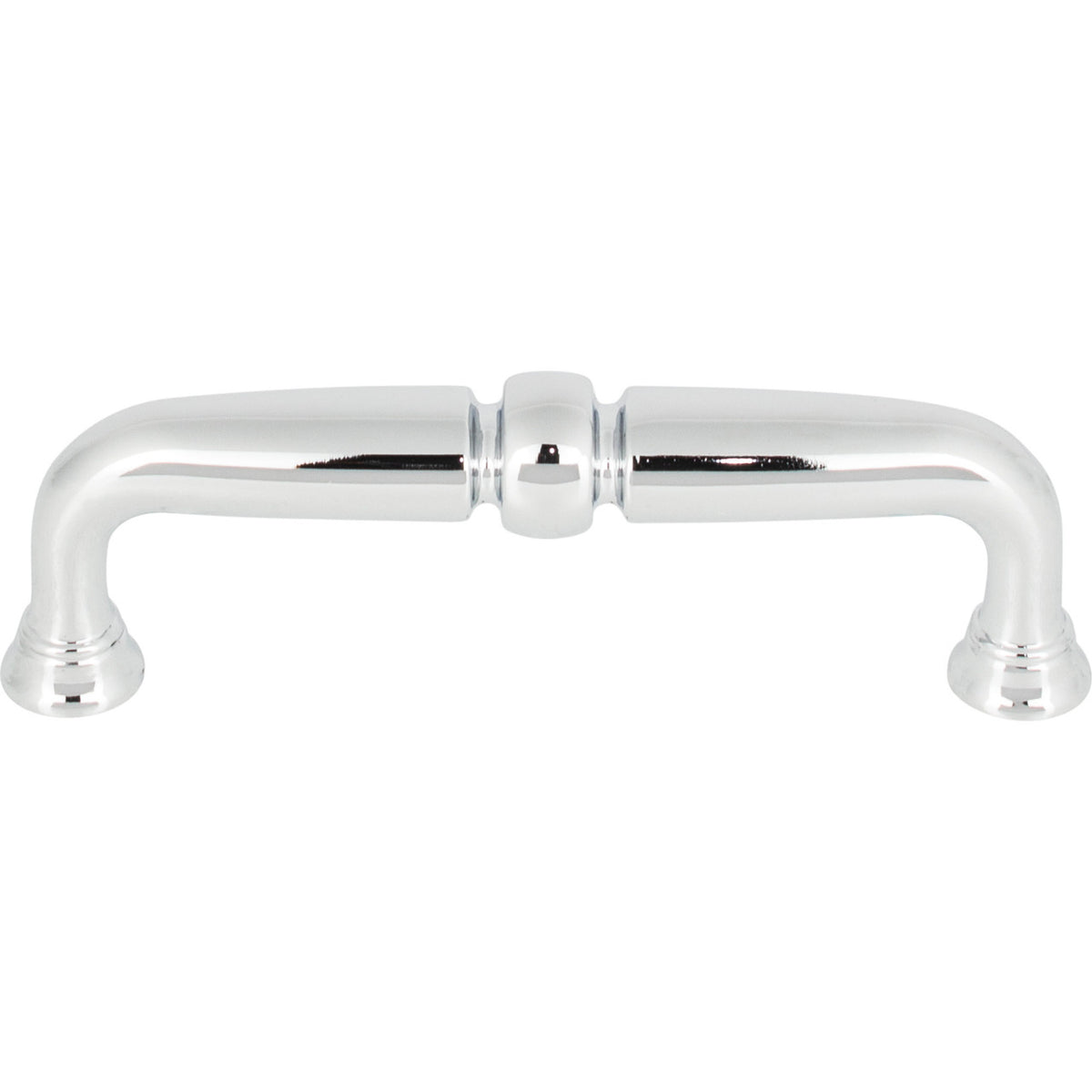 Top Knobs TK1021PC: 3-3/4" cc Henderson D-Handle Cabinet Pull - Polished Chrome