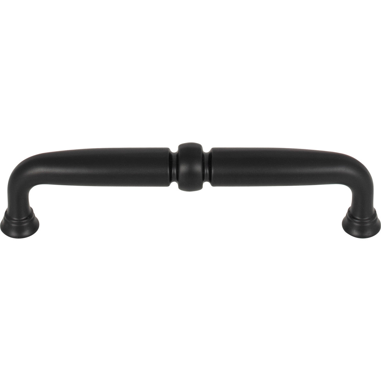 Top Knobs TK1022BLK: 5-1/16" cc Henderson D-Handle Cabinet Pull - Flat Black