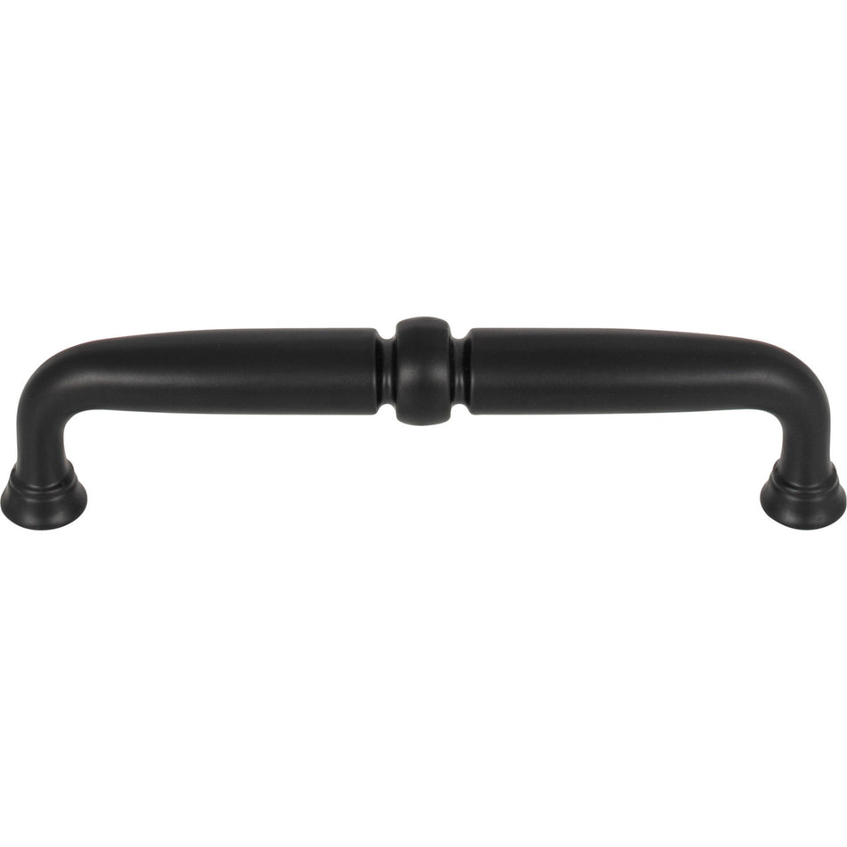 Top Knobs TK1022BLK: 5-1/16" cc Henderson D-Handle Cabinet Pull - Flat Black