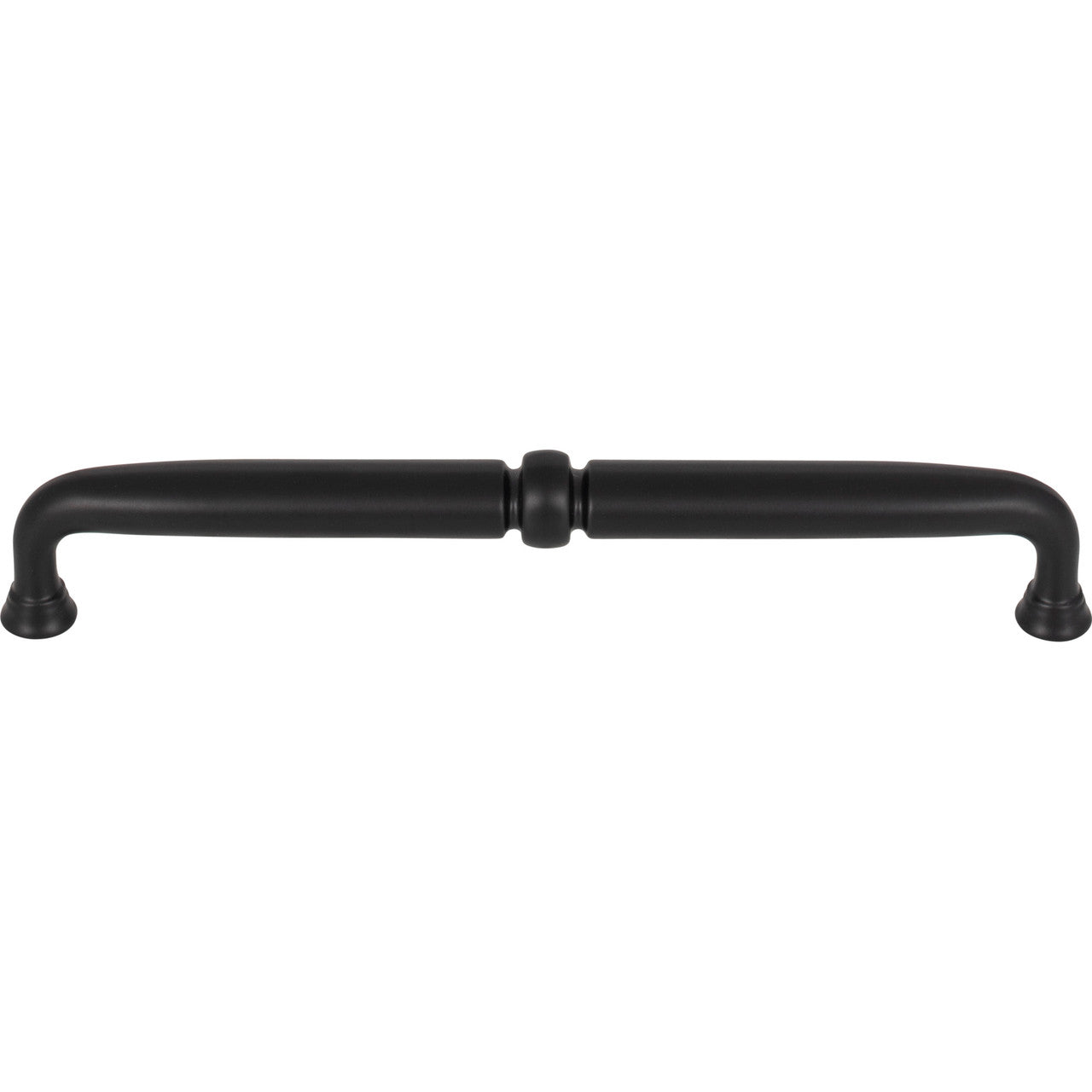 Top Knobs TK1024BLK: 7-9/16" cc Henderson D-Handle Cabinet Pull - Flat Black