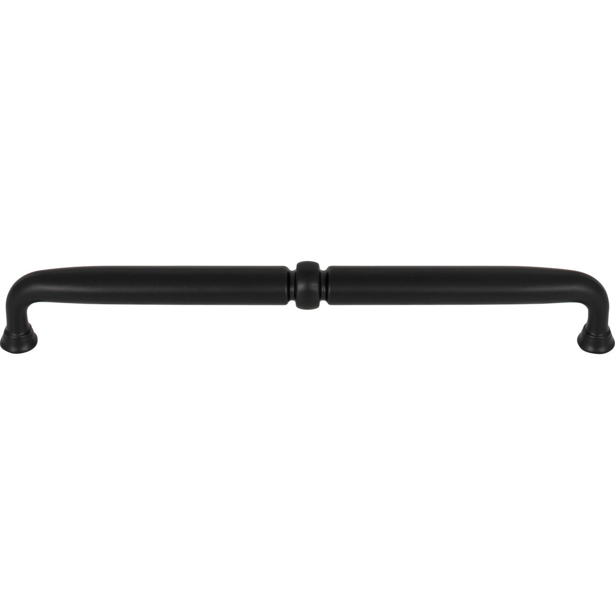 Top Knobs TK1025BLK: 8-13/16" cc Henderson D-Handle Cabinet Pull - Flat Black
