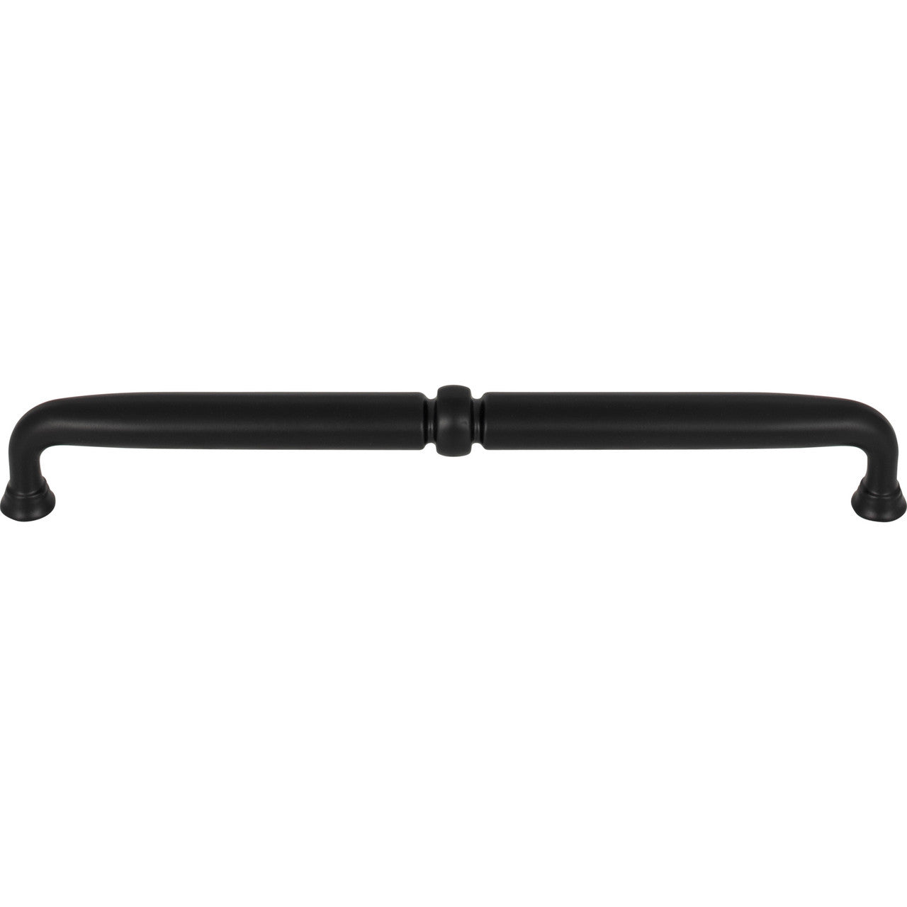 Top Knobs TK1025BLK: 8-13/16" cc Henderson D-Handle Cabinet Pull - Flat Black