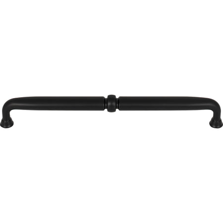 Top Knobs TK1025BLK: 8-13/16" cc Henderson D-Handle Cabinet Pull - Flat Black