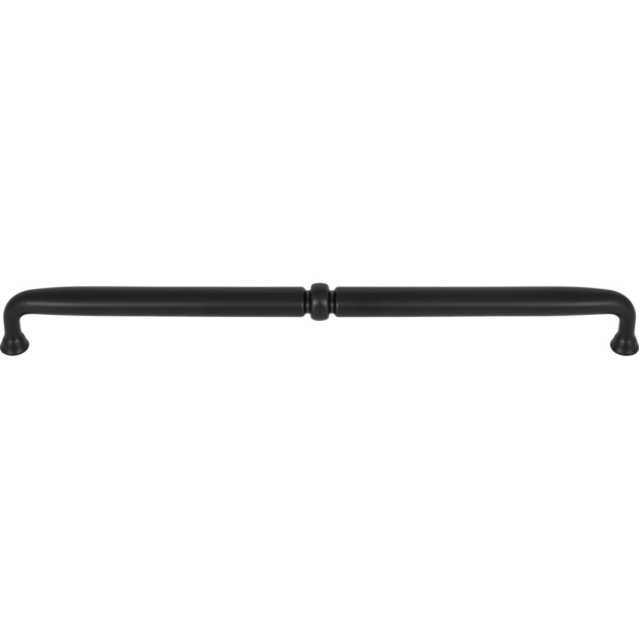 Top Knobs TK1026BLK: 12" cc Henderson D-Handle Cabinet Pull - Flat Black