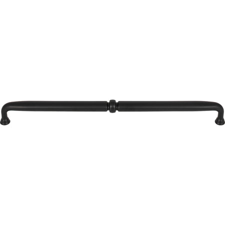 Top Knobs TK1026BLK: 12" cc Henderson D-Handle Cabinet Pull - Flat Black