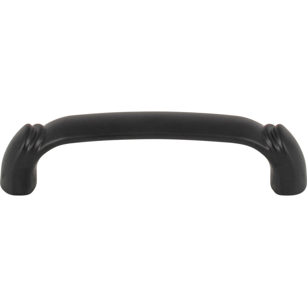 Top Knobs TK1031BLK: 3-3/4" cc Pomander D-Handle Cabinet Pull - Flat Black