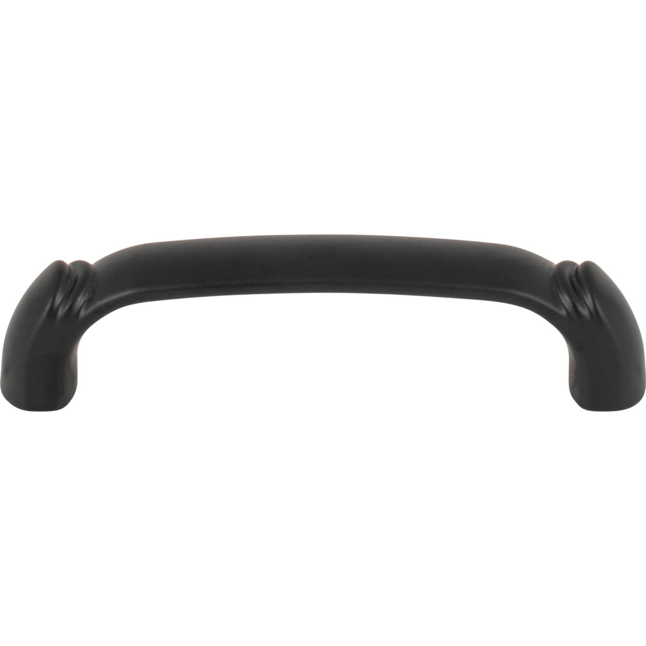 Top Knobs TK1031BLK: 3-3/4" cc Pomander D-Handle Cabinet Pull - Flat Black